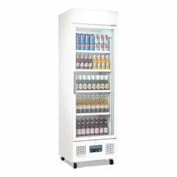 Vitrine réfrigérée positive vitrée blanche pour boissons - 336L -230v Polar DM076