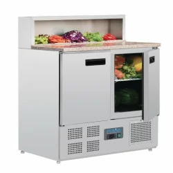 Comptoir de préparation réfrigéré pizzas/sandwichs 288L 230v POLAR G603