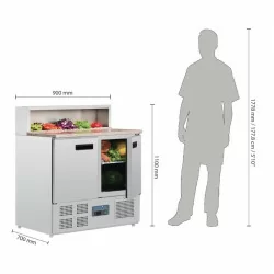 Comptoir de préparation réfrigéré pizzas/sandwichs 288L 230v POLAR G603