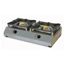 Réchaud de table gaz professionnel, 2 feux vifs 5 kw - WR-RTD/2G