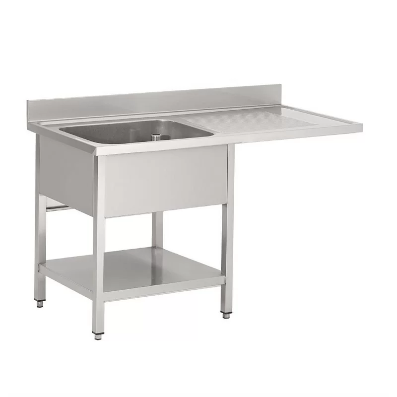 Plonge pro en inox 1200*600 bac à gauche avec emplacement lave-vaisselle