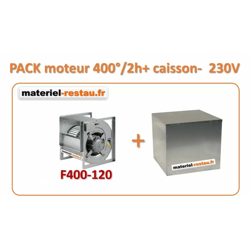 Pack moteur 9/9 F400/120 230v + caisson nu pour hotte professionnelle