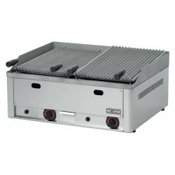 Grill pierre de lave professionnel GAZ double module 2*4kw