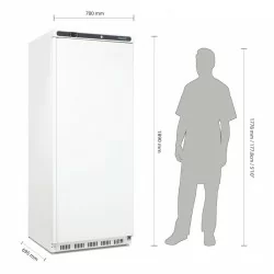 Armoire négative 1 porte blanche 600l -POLAR- CD615 pour cuisine professionnelle