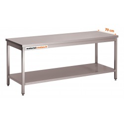 Table inox centrale 500*700mm avec étagère basse