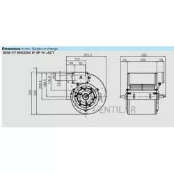 Moteur ventilateur 1700 m3/h -DDM7/7-300W- 230V Nicotra PREMIUM compatible toute hotte professionnelle