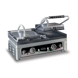 GRILL DE CONTACT PANINI DOUBLE LISSE/RAINURÉ...