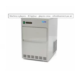 Machine à glaçons - 45 kg/jour - glaçons creux...