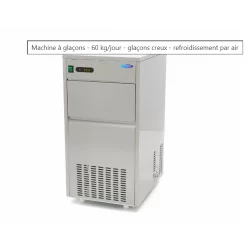 Machine à glaçons - 60 kg/jour - glaçons creux...