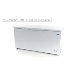 Congélateur coffre - 488 L - sur roues - inclu...