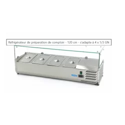 Saladette de préparation de comptoir - 120 cm -...