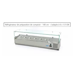 saladette de préparation de comptoir - 140 cm -...