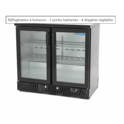 ARRIERE BAR - 2 portes battantes - 4 étagères...