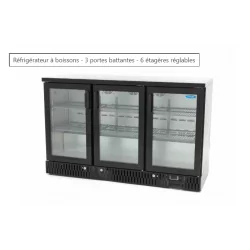 ARRIERE BAR 3 portes battantes - 6 étagères...