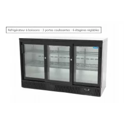 ARRIERE BAR 3 portes coulissantes - 6 étagères...