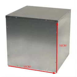 Caisson nu en acier galvanisé 560x560mm non percé