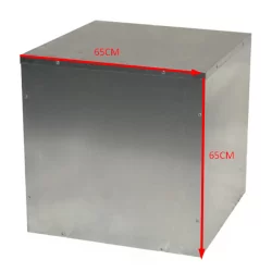 Caisson nu en acier galvanisé 655x655mm non percé