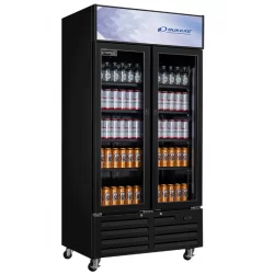 Armoire à boisson vitrée 2 portes avec fronton...