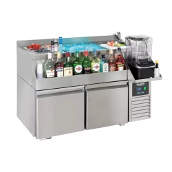 TABLE RÉFRIGÉRÉE 2 PORTES AVEC BAR À COCKTAILS