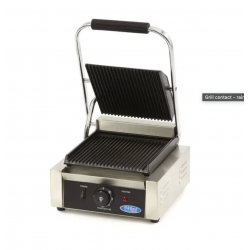 Grill contact - rainuré - plaque de gril simple...